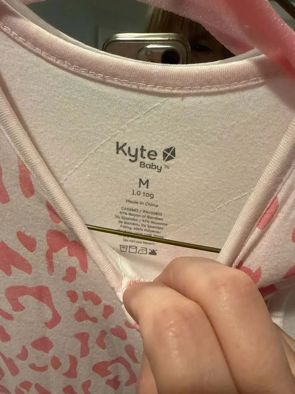 Kyte Baby Bamboo Sleep Bag in Sakura Leopard 1.0 TOG